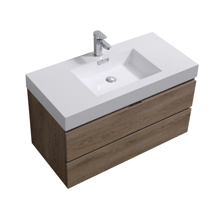 KubeBath Bliss 40" Wall Mount Modern Bathroom Vanity