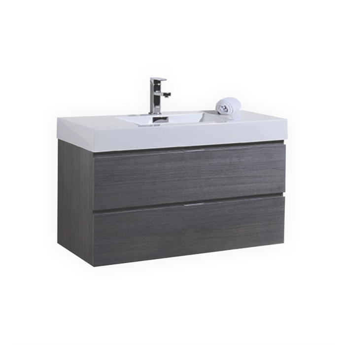 KubeBath Bliss 40" Wall Mount Modern Bathroom Vanity