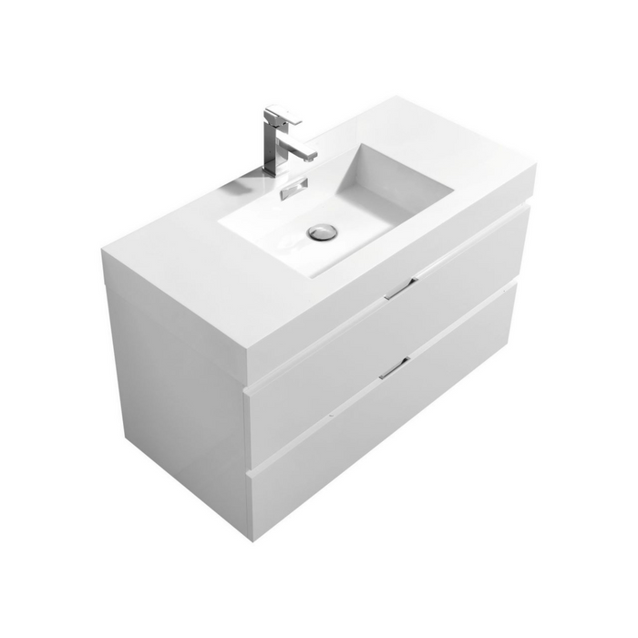 KubeBath Bliss 40" Wall Mount Modern Bathroom Vanity