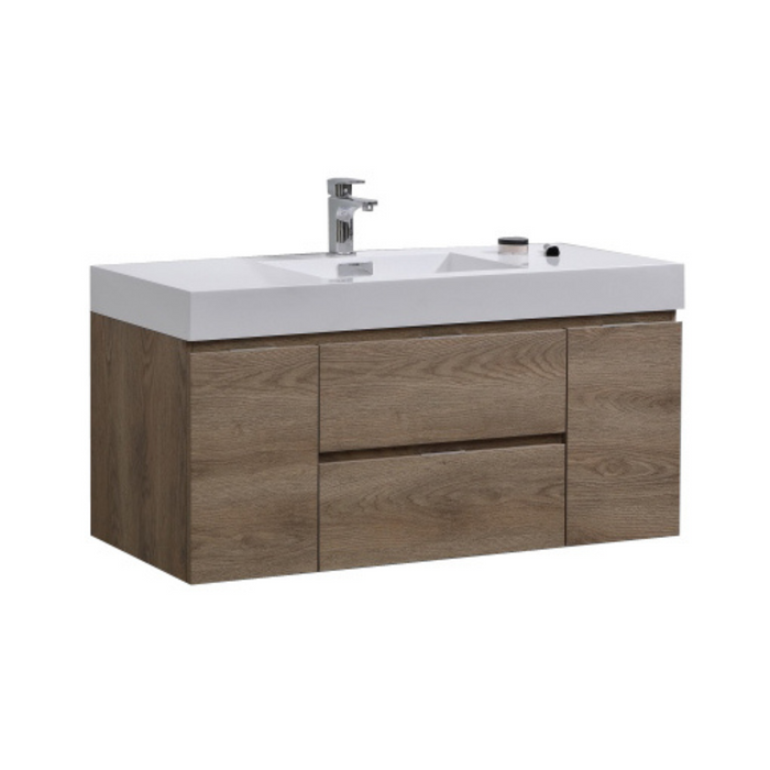 KubeBath Bliss 48" Wall Mount Modern Bathroom Vanity