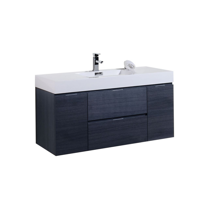KubeBath Bliss 48" Wall Mount Modern Bathroom Vanity