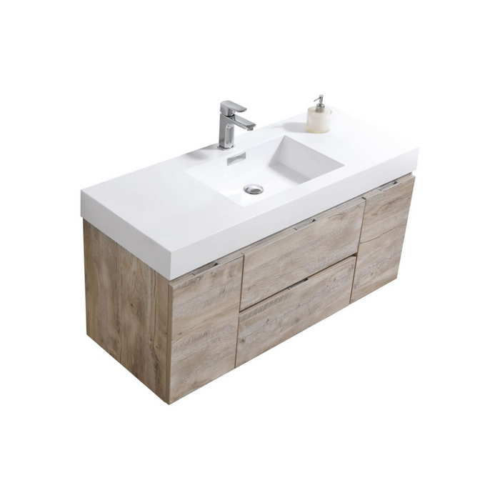 KubeBath Bliss 48" Wall Mount Modern Bathroom Vanity