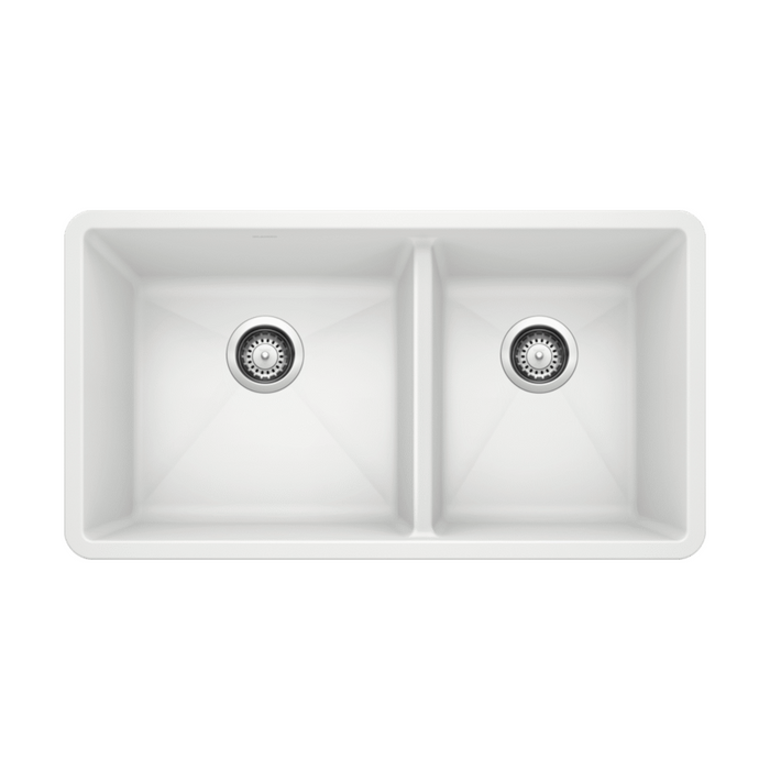 Blanco PRECIS U 1¾ Double Bowl SILGRANIT Undermount Kitchen Sink