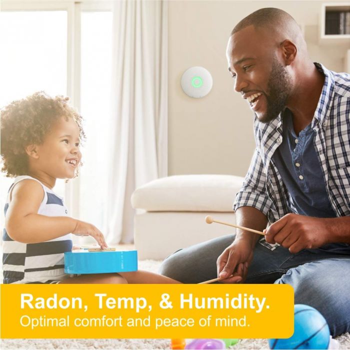Airthings Wave Radon - Smart Radon Detector with Humidity & Temperature Sensor