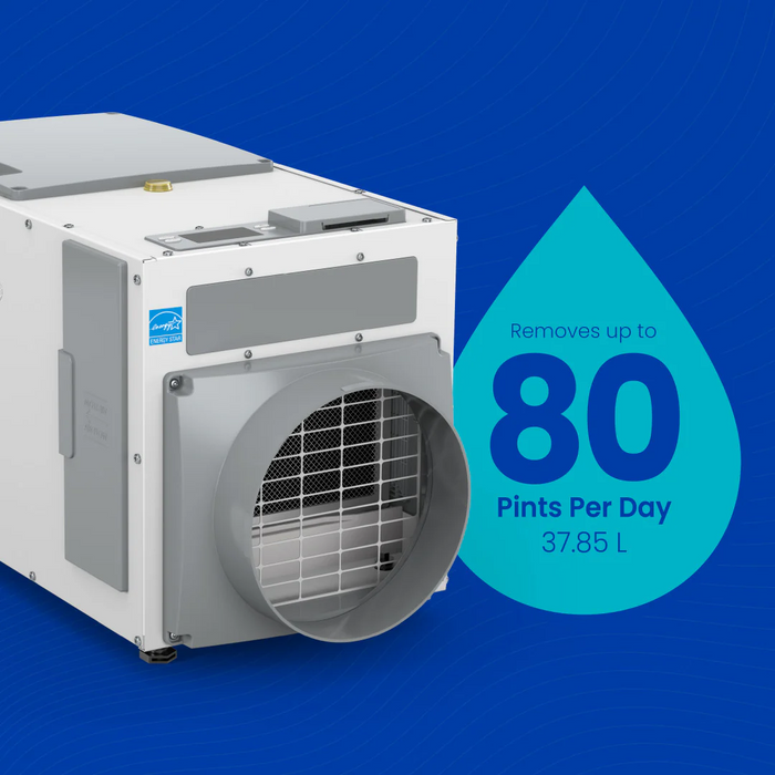 Aprilaire E100W Dehumidifier, Wi-Fi Enabled 80 Pints/day for CrawlSpaces & Basements