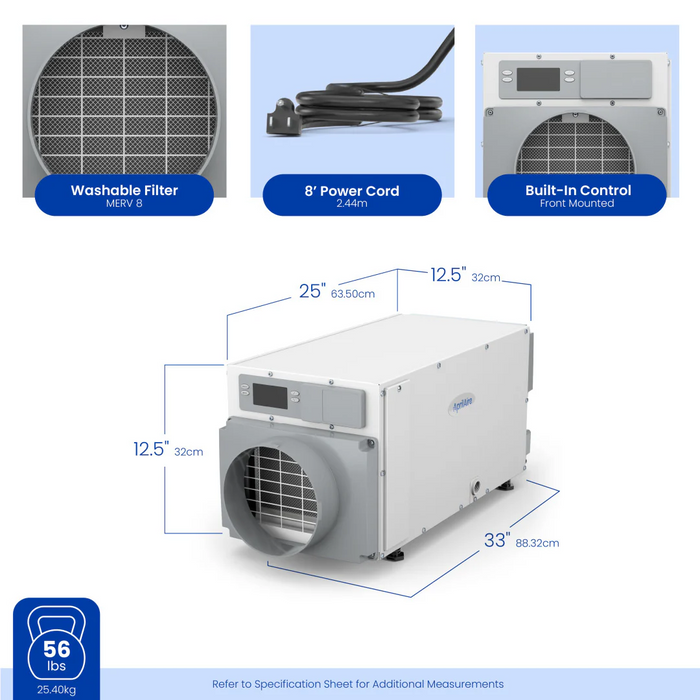 Aprilaire E070W Dehumidifier, Wi-Fi Enabled 70 pints/day for CrawlSpaces & Basements