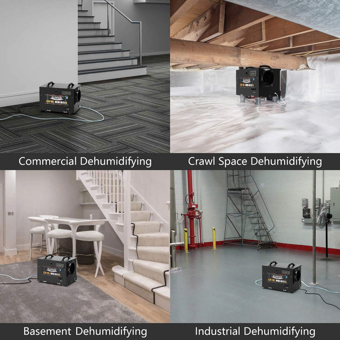 AlorAir Sentinel HDi65S 120 PPD | 55 PPD AHAM Crawl Space & Basement Dehumidifier