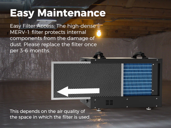 AlorAir Sentinel HDi65S 120 PPD | 55 PPD AHAM Crawl Space & Basement Dehumidifier