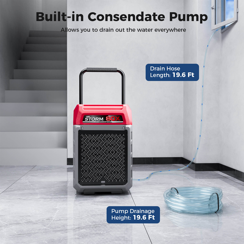 AlorAir Storm 80X Commercial Dehumidifier – 170 PPD Industrial Basement & Water Damage Restoration Unit