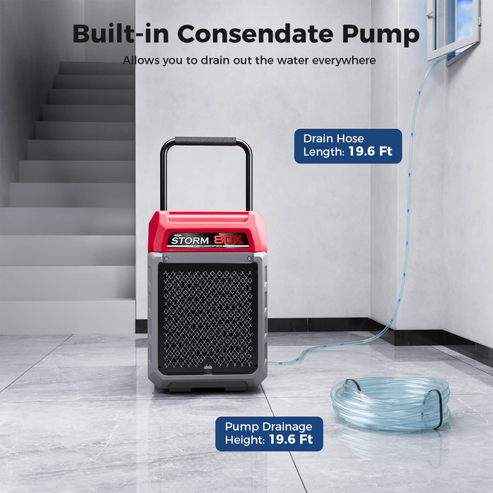 AlorAir Storm 80X Commercial Dehumidifier – 170 PPD Industrial Basement & Water Damage Restoration Unit