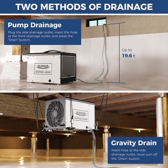 AlorAir Sentinel HD35P 70 Pint Crawl Space Dehumidifier with Drain Hose