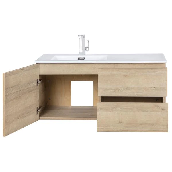 Cutler Kitchen & Bath Beachwood Collection ORGANIC 42 inch Wall Mount Modern Bathroom Vanity FV BW ORGANIC42