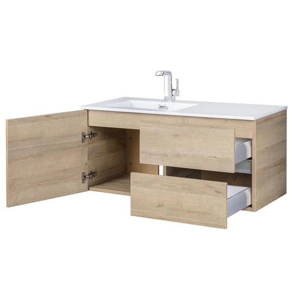 Cutler Kitchen & Bath Beachwood Collection ORGANIC 42 inch Wall Mount Modern Bathroom Vanity FV BW ORGANIC42