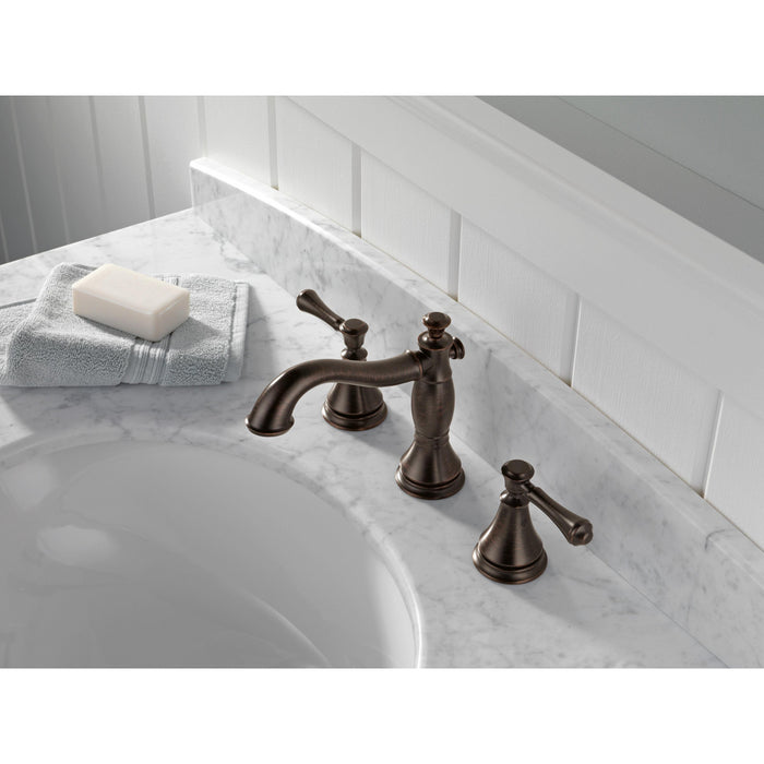Delta CASSIDY Two Handle Wide Spread Lavatory with Metal Pop-Up