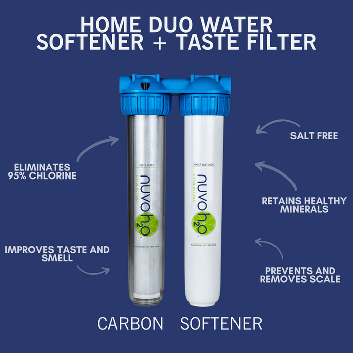 NuvoH20 Home Duo Water Softener + Taste Filter System