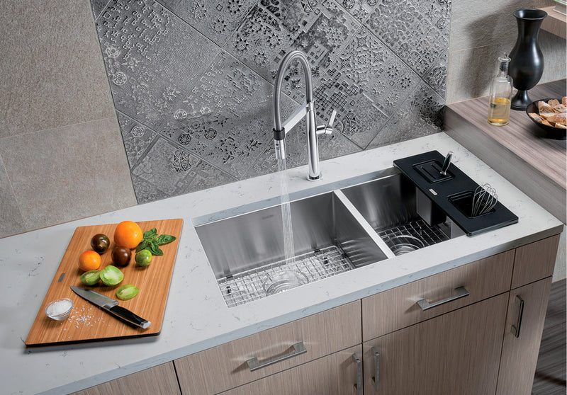 Blanco QUATRUS U 1¾ Double Bowl Stainless Steel Kitchen Sink