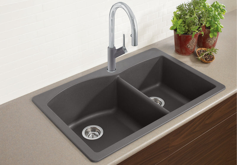 Blanco DIAMOND 1¾ Bowl SILGRANIT Drop-In Kitchen Sink