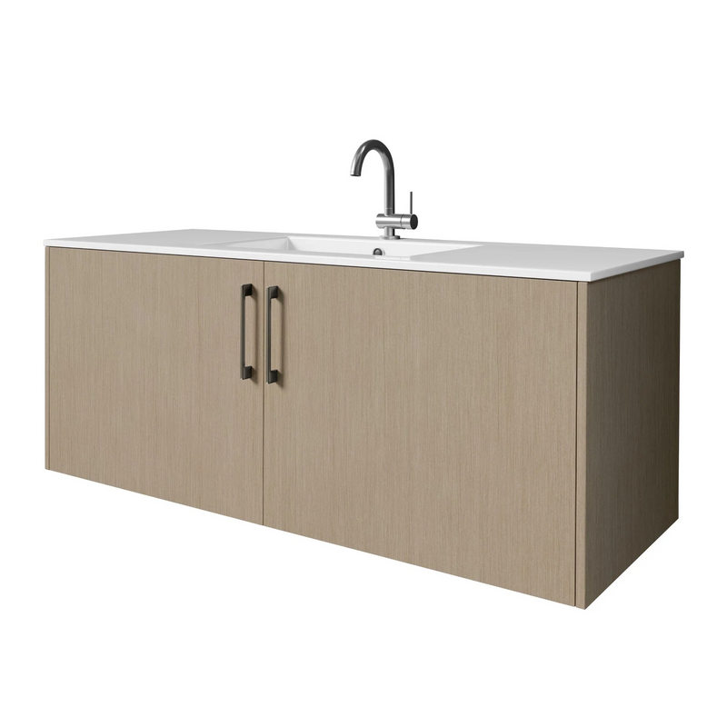 Cutler Bekka 48" Wall Mount Single Sink Cultured Marble Top Modern Bathroom Vanity