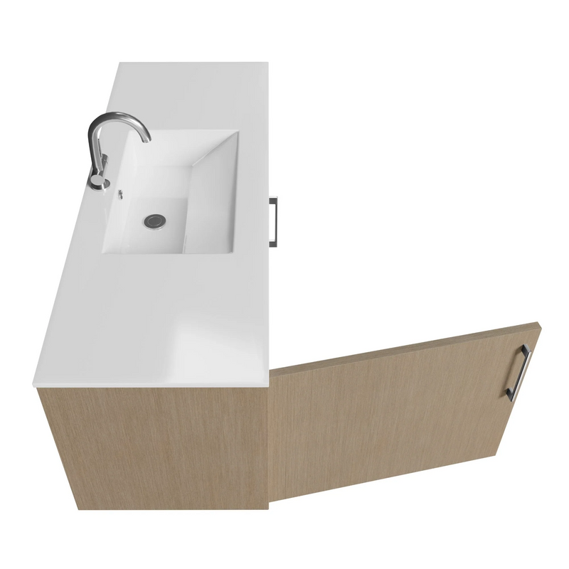 Cutler Bekka 48" Wall Mount Single Sink Cultured Marble Top Modern Bathroom Vanity