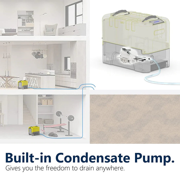AlorAir LGR Extreme 180 PPD Commercial Restoration Dehumidifier with Pump & Auto Shut-Off