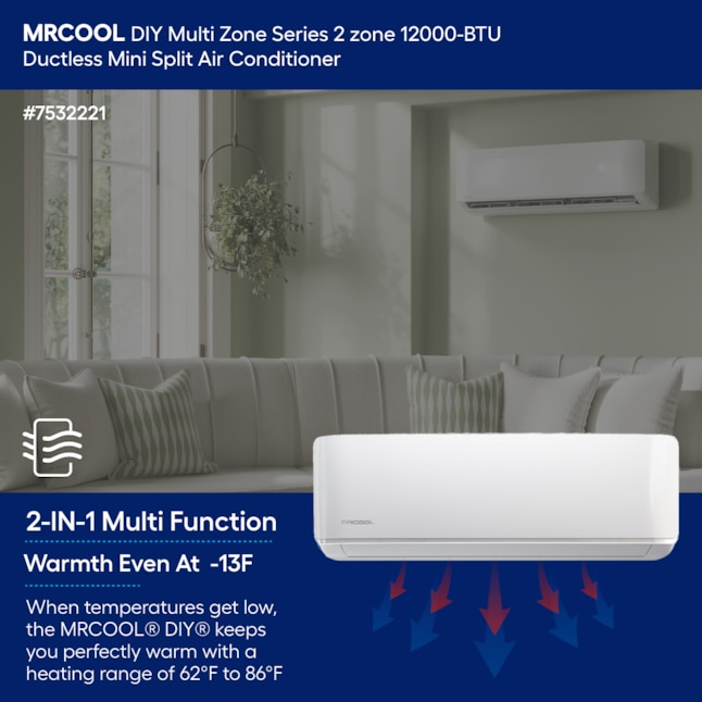 MRCOOL 36k 5th Gen DIY Multi-Zone (12K + 18K) Air Handler with (25ft & 35ft) Pre-Charged R-454B Line Sets, (230V)- DIYM236HPW05D08