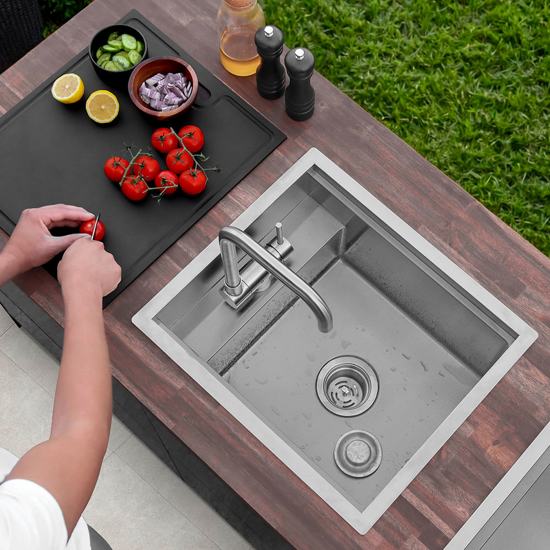 Stylish WAPTA 20" Dual Mount Workstation Single Bowl Utility Sink with Dura-Tek and Accessories - S-520C
