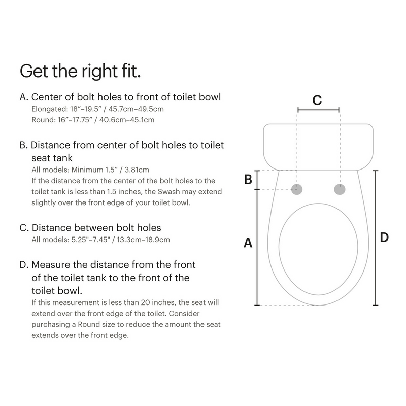 Brondell Swash EM417 Advanced Bidet Toilet Seat with Side Arm Control