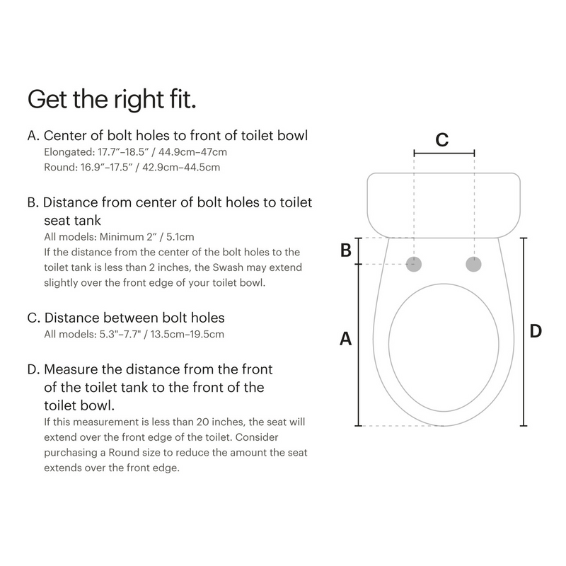 Brondell Swash Thinline T22 Luxury White Toilet Seat with Side Arm Control