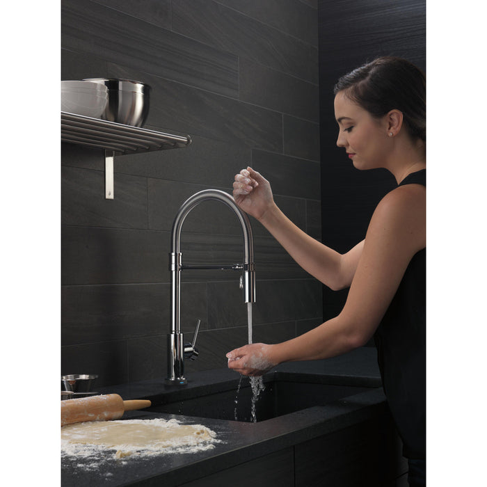 Delta Trinsic Single Handle Pull-down Kitchen Faucet With Spring Spout With Touch2O
