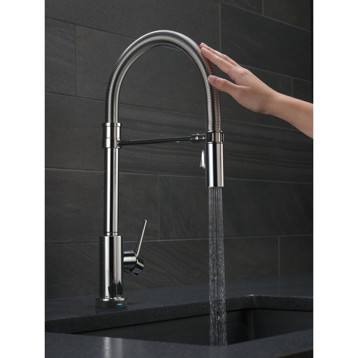 Delta Trinsic Single Handle Pull-down Kitchen Faucet With Spring Spout With Touch2O