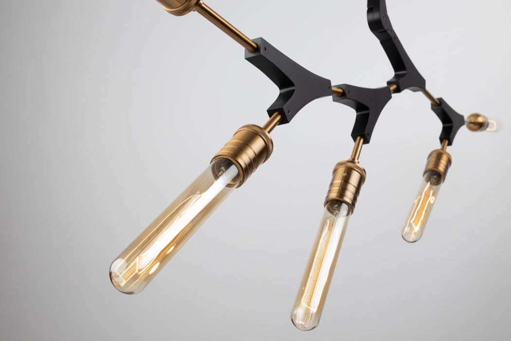 Artcraft Lighting Filiali 5 Light Chandelier (Black & Harvest Brass) AC11535