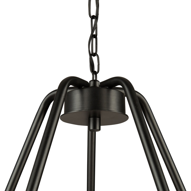 Artcraft Lighting Perris Collection 5 Light Rattan Chandelier AC11715BK