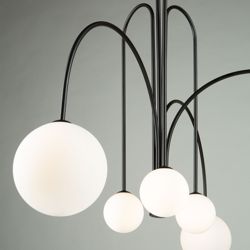 Artcraft Lighting Comet 6 Light Chandelier AC6656BK