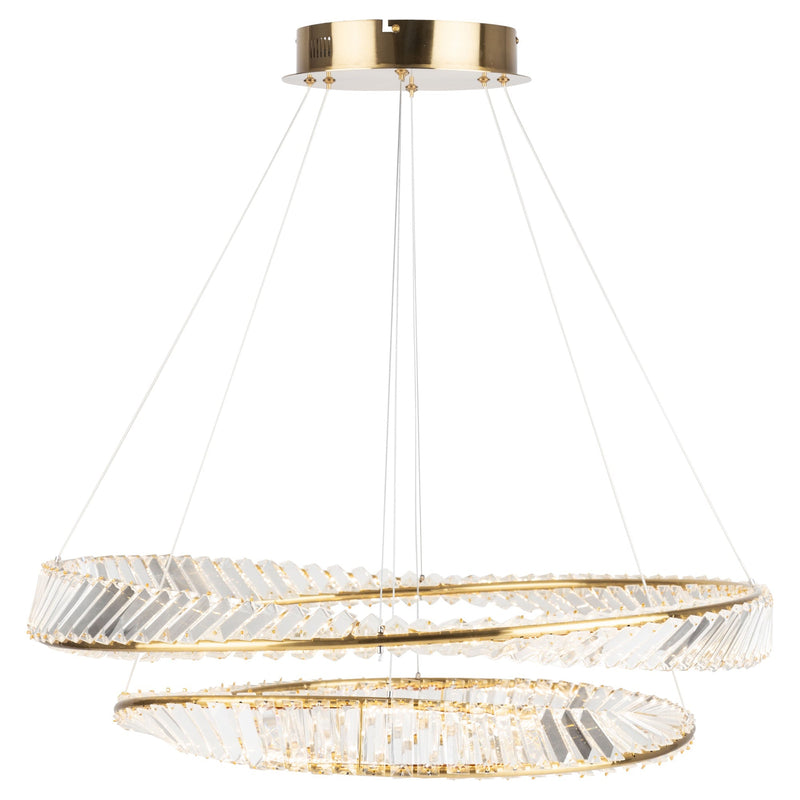 Artcraft Lighting Stella Collection 65W LED Brushed Brass Chandelier AC6723BB