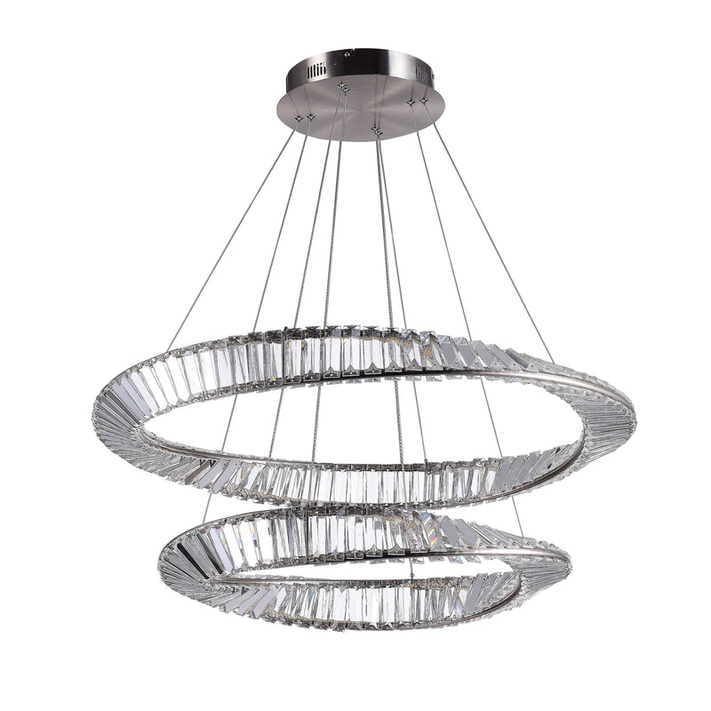Artcraft Lighting Stella Collection 90W LED Satin Nickel Chandelier AC6723SN