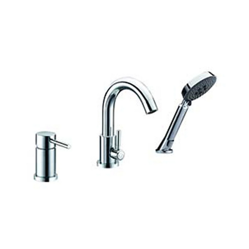 Agua Canada Brushed Brass Modern Round Bathtub Faucet
