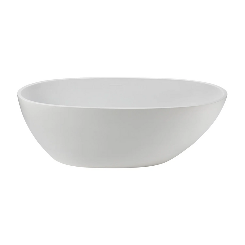 Agua Canada 66’’ Oval Matte White Freestanding Bathtub - BOHO-66-II