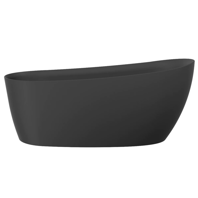 Agua Canada BLACKOWL 68 inch Matte Black Freestanding Bathtub