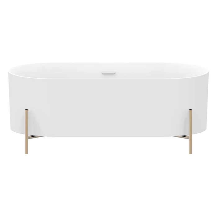 Agua Canada BRISCA Freestanding Matte White Bathtub On Legs