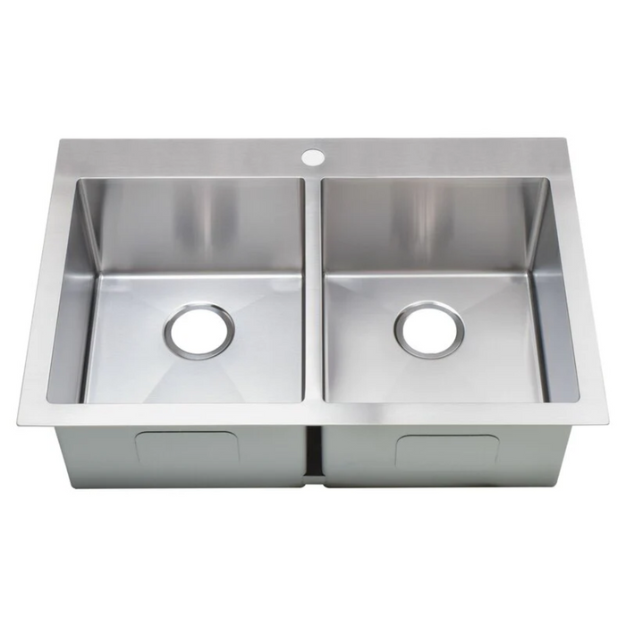 Agua Canada ELDORADO 2 Bowls 33X22 Dual Mount Kitchen Sink