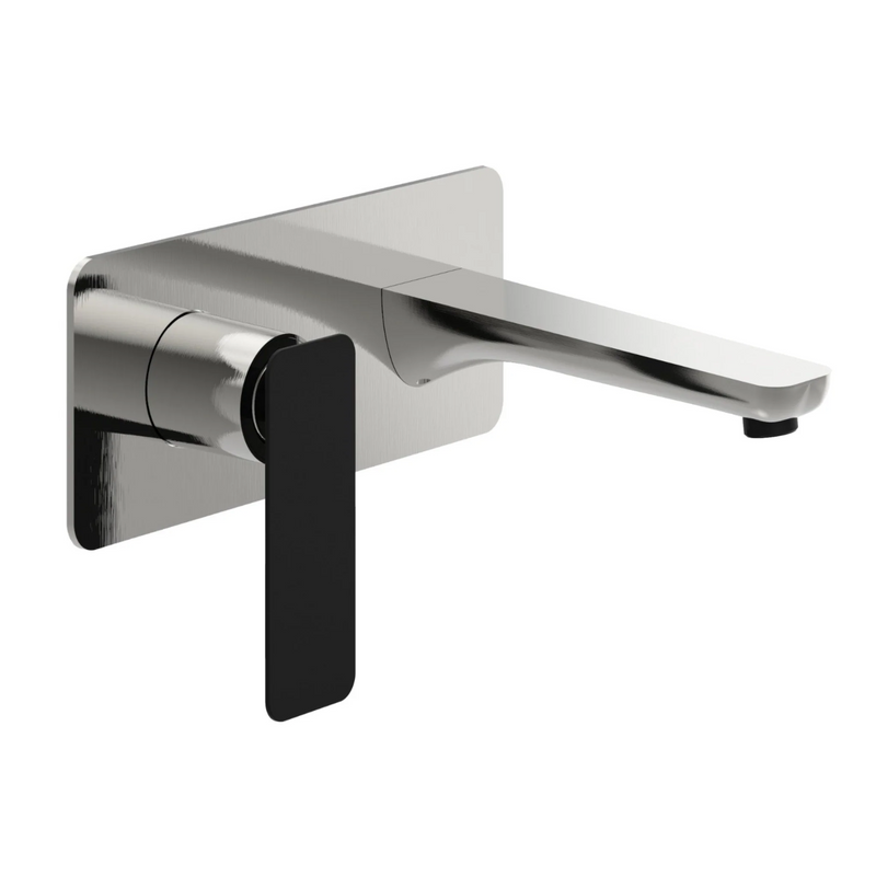 Agua Canada RENALDO Brushed Nickel & Matte Black Wall Faucet