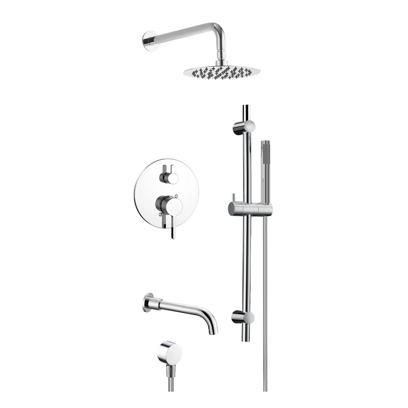 Agua Canada VADO-II Chrome Round Bath Shower Kit