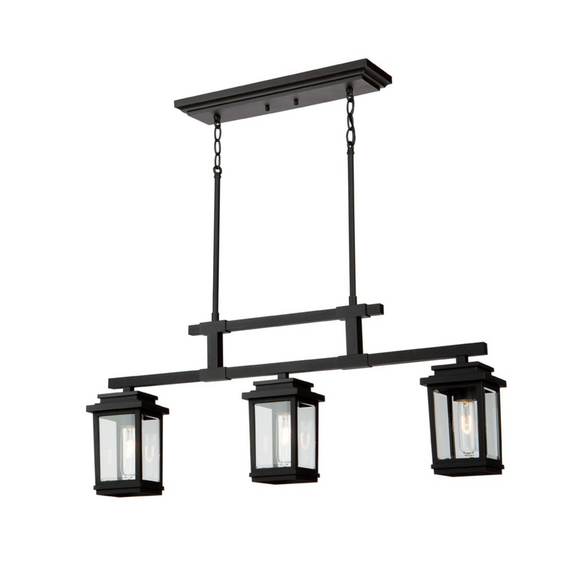 Artcraft Lighting Freemont 3-Light Outdoor Chandelier AC8197BK