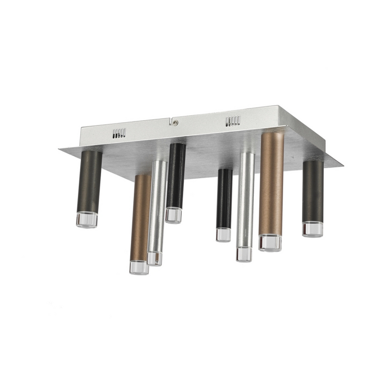 Artcraft Lighting Galiano 8 Light Flush Mount (Black, Copper, Satin Aluminum) AC7087MU