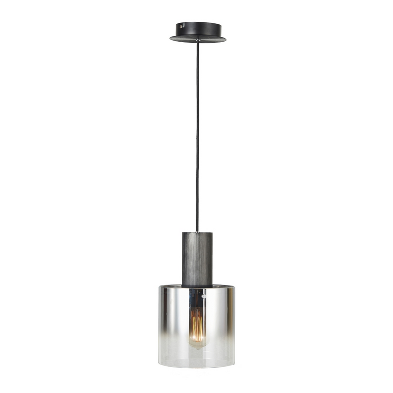 Artcraft Lighting Henley 1 Light Pendant (Satin Black & Smoke Glass) AC11520SM