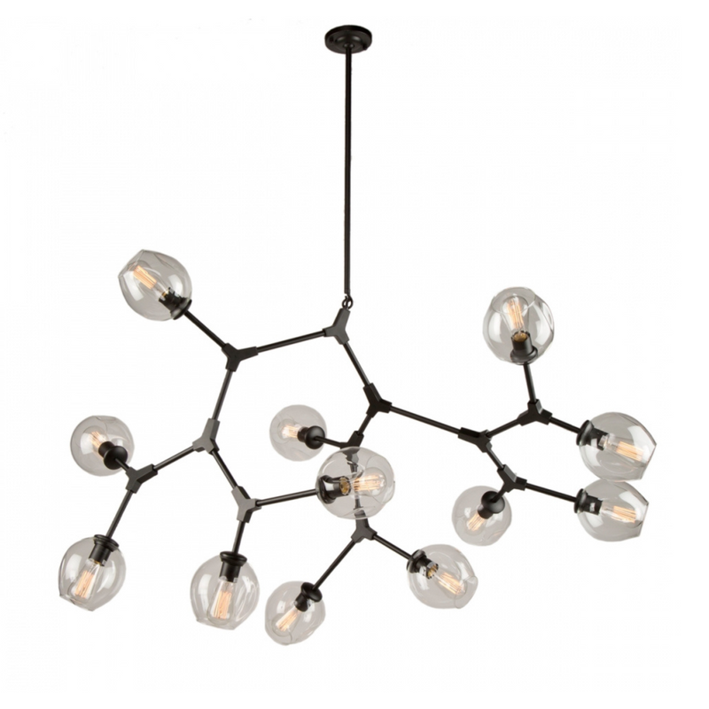 Artcraft Lighting Organic 12-Light Chandelier JA14022BK
