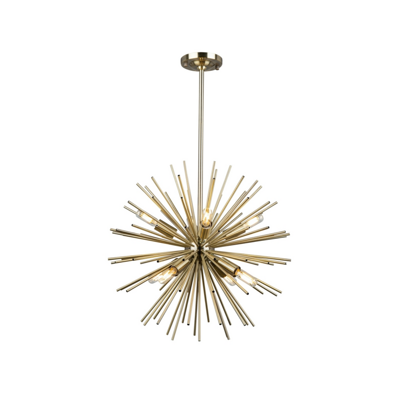 Artcraft Lighting Sunburst  8 Light Chandelier (Satin Brass) AC11443