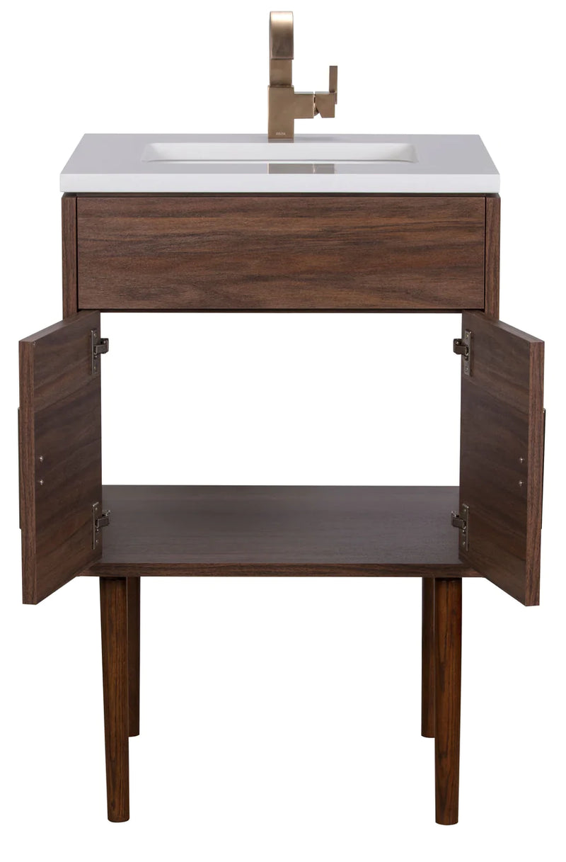 Cutler Kitchen & Bath Garland Collection Chalby Clay 24 inch Freestanding Modern Bathroom Vanity MID-CNT-24
