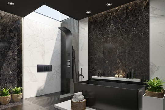 Agua Canada BONNO Matte Black Square Bathtub
