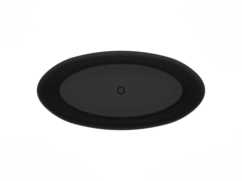 Agua Canada BRADLEY 74'' Matte Black Freestanding Bathtub